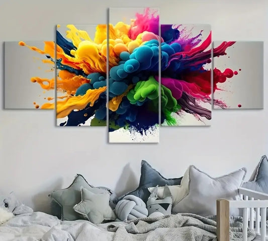 Colourful Smoke Canvas Poster with frames