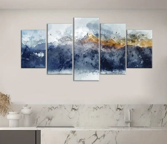Abstract mountains Landscape Canvas art with frames